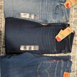Levi's Blue Denim Jeans Trio - NEW